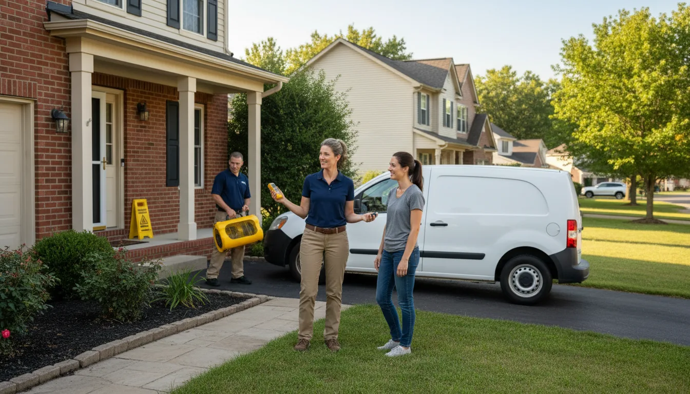 Residential water damage restoration in Woodlawn, IL